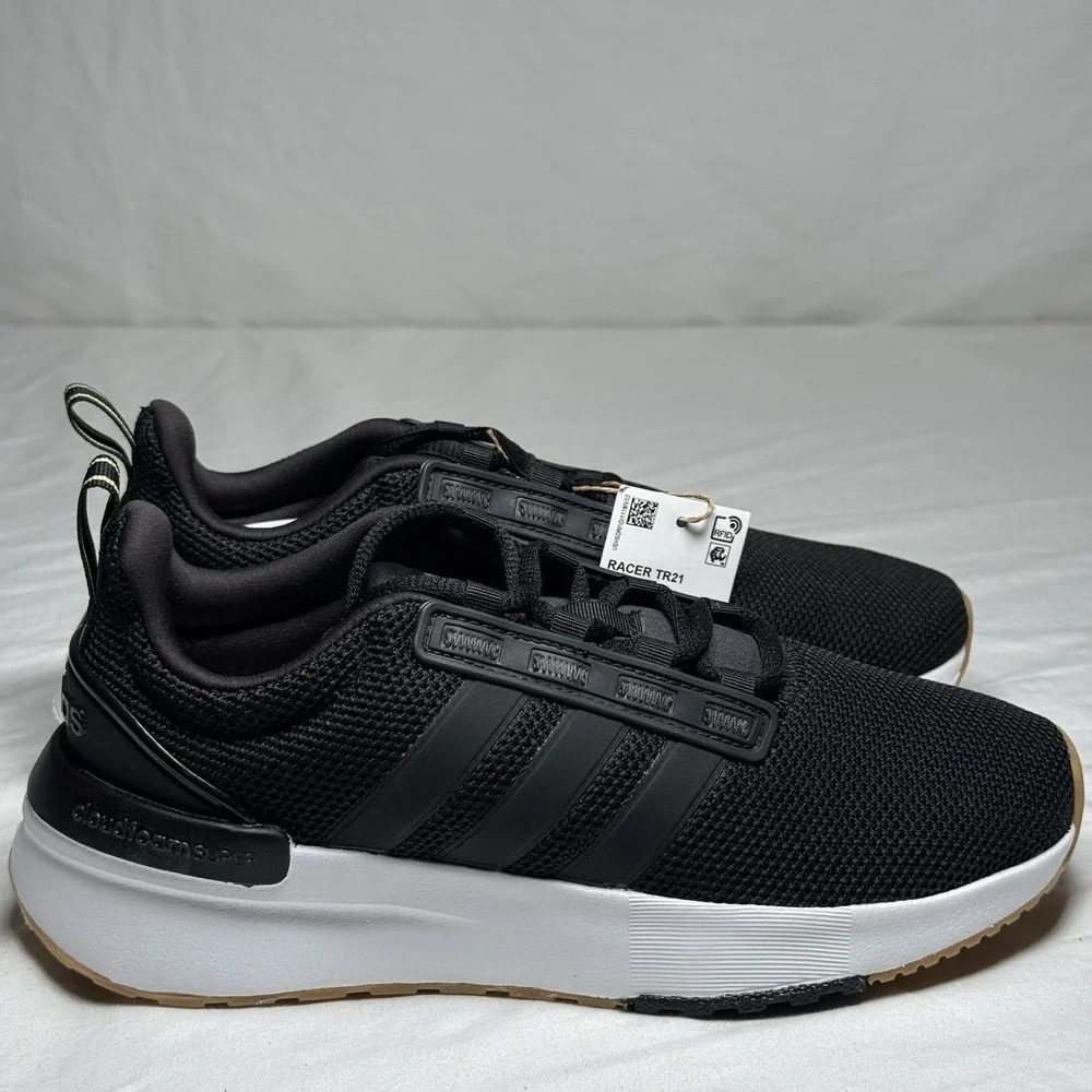 Adidas Racer TR21 Black White Running Shoes Womens‎ US 5.5 Sneakers